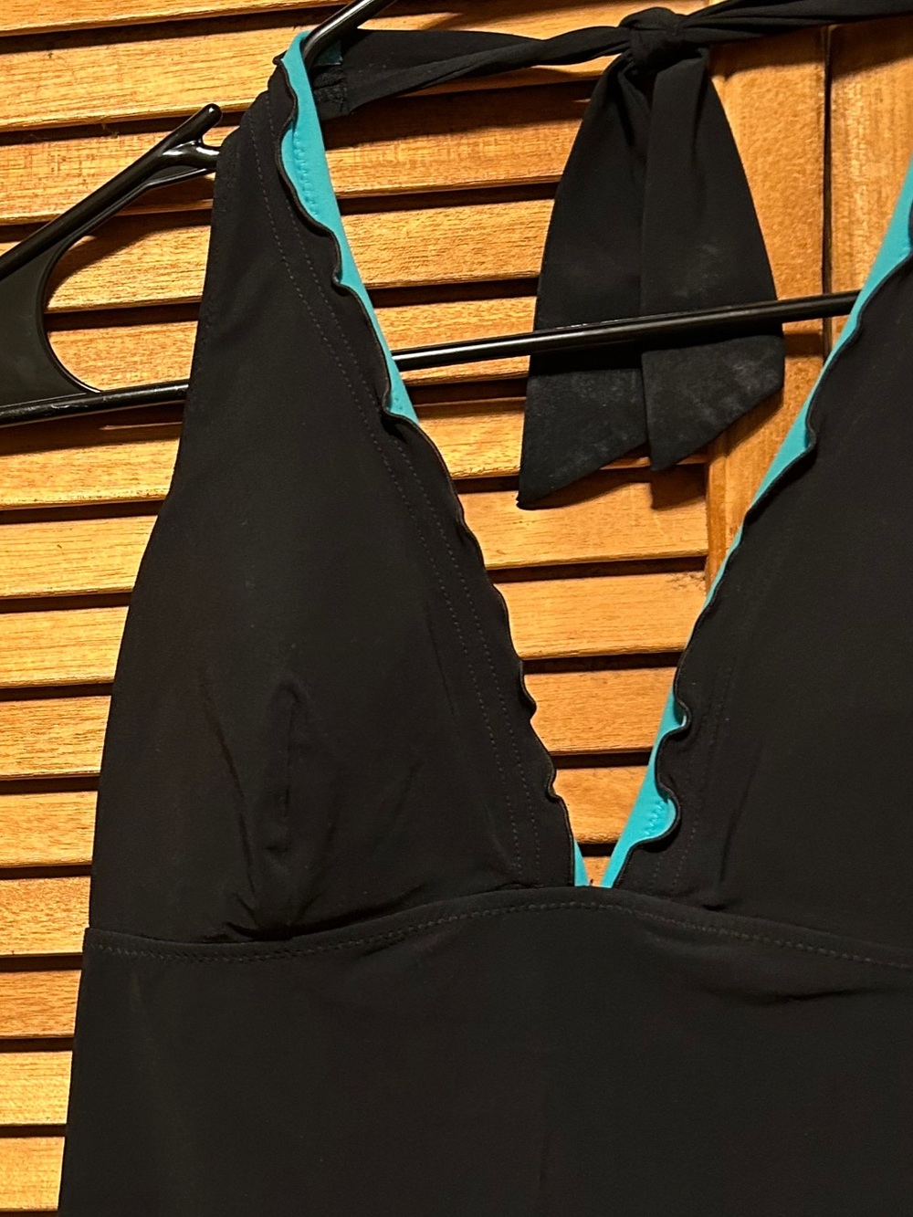 Profile by Gottex Bachata Black & Turquoise Tankini Halter Top 2pc Swimsuit - Picture 6 of 16
